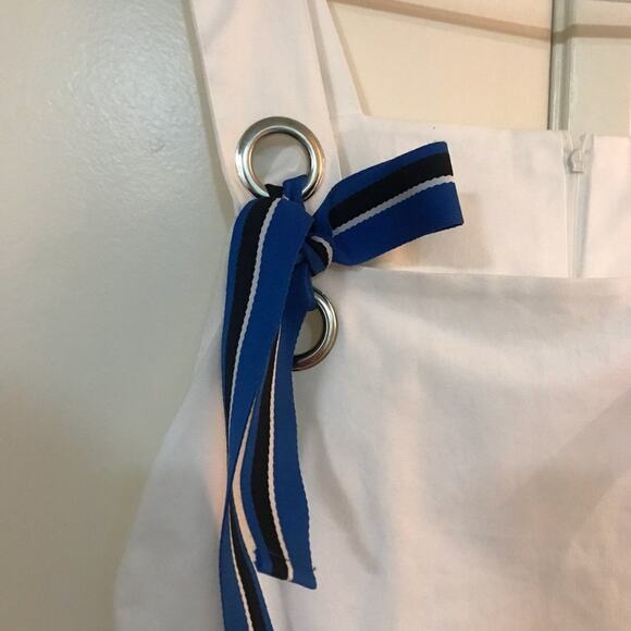 Women's White Oversized Strap Vest Dress (One Size) - Picture 4 of 5